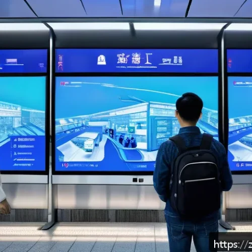 보안관제센터와 AI 기반 보안의 관계 - A futuristic smart surveillance control room showcasing multiple large digital screens displaying re...